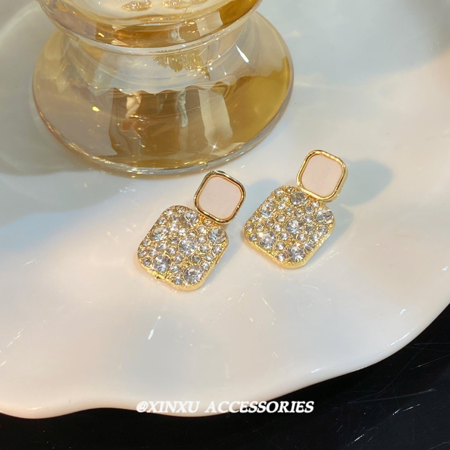 Golden-Crystal-Party-Earrings 2