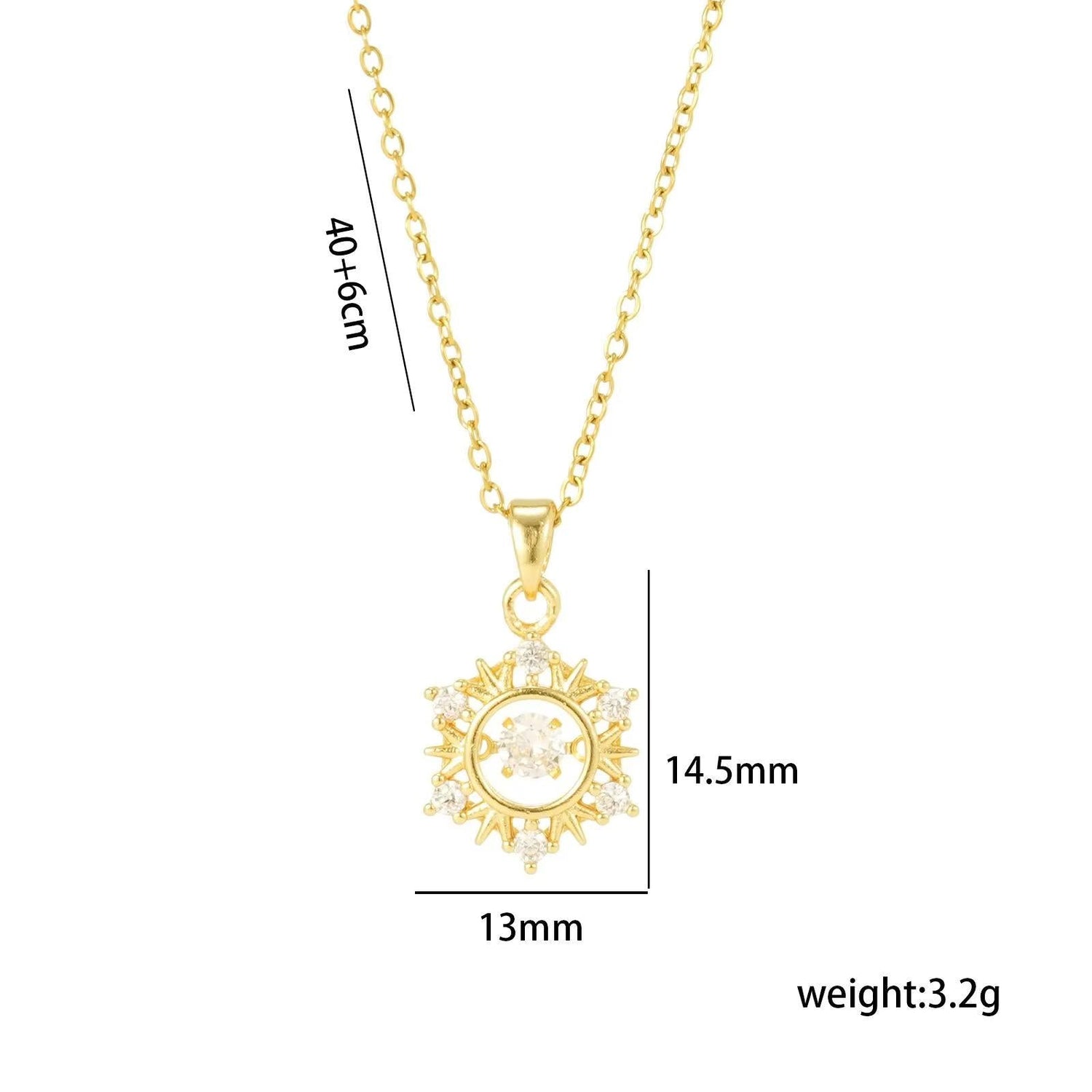 Sun Flower Crystal Necklace 2