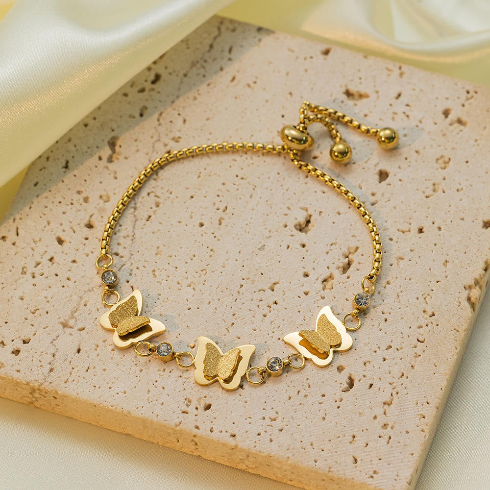 Butterfly Cluster Anti-Tarnish Bracelet