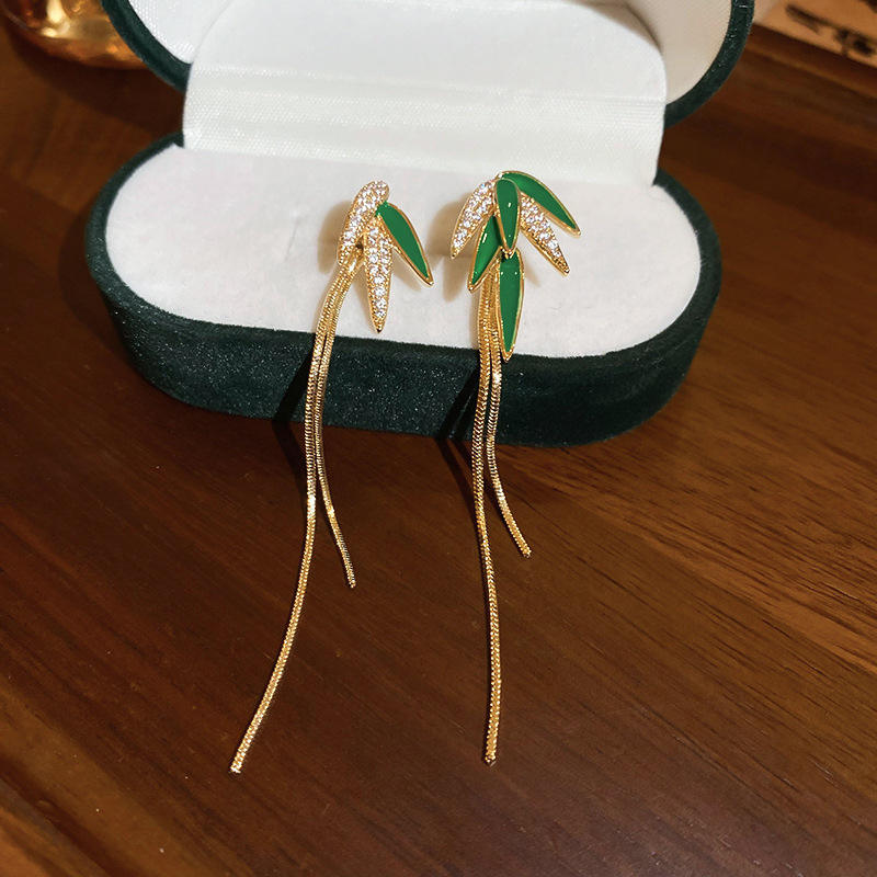 Bamboo-Leaves-Rhinestone-Earrings 1