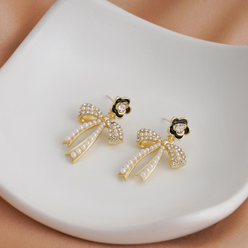Beaded-Bowknot-Drop-Earrings 1