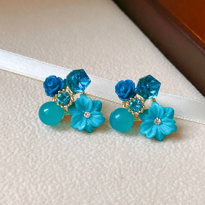 Blue-Crystal-Flower-Earrings 1