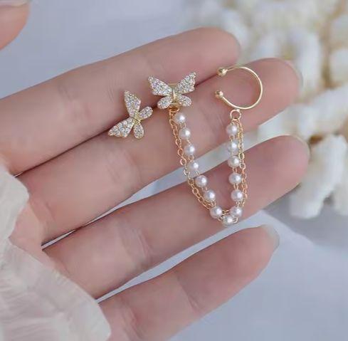 Butterfly-Chain-Earcuff-Earrings 1