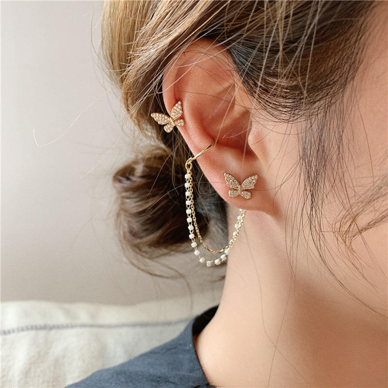 Butterfly-Chain-Earcuff-Earrings 2