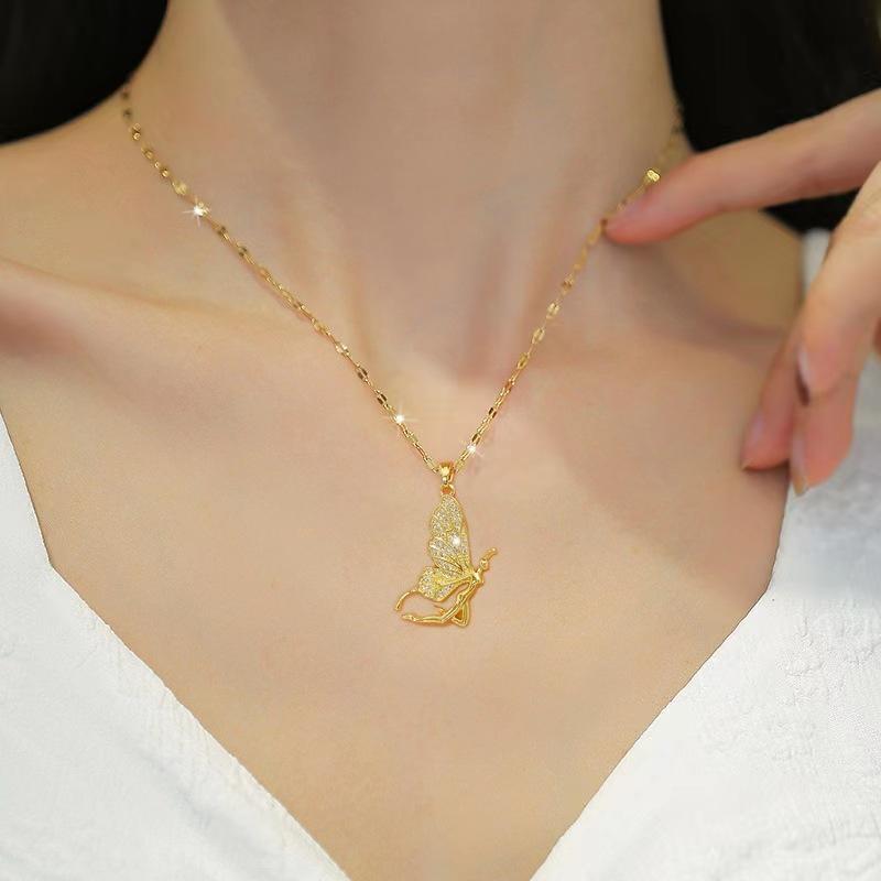 Celestial Flutter Zircon Necklace 1 
