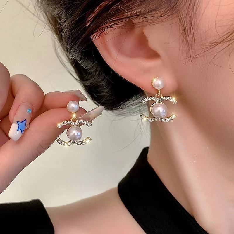 Chanel-Logo-Dangle-Earrings 2