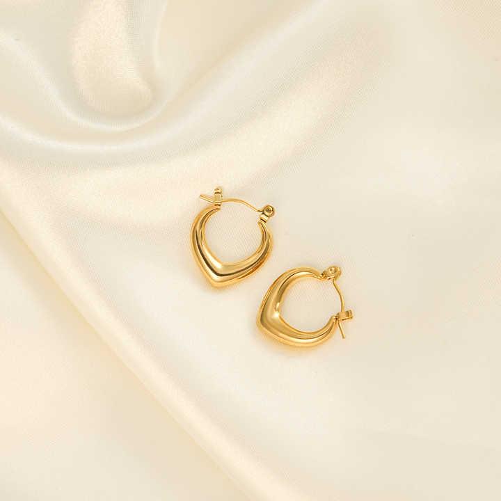 Classic Gold Finish Hoop Earrings