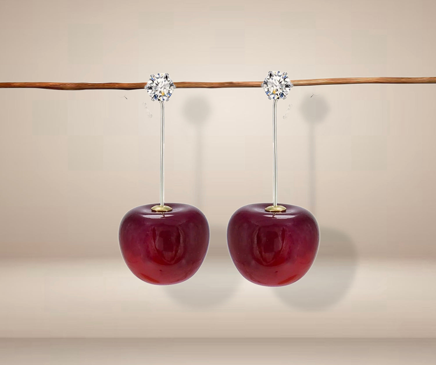 Crimson-Cherry-Dangle-Earrings 1