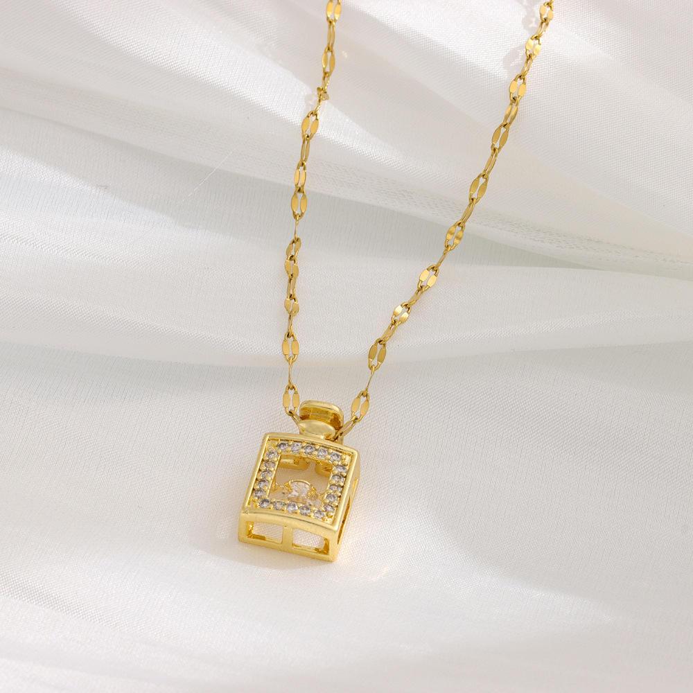 Crystal Bloom Studded Bottle Necklace