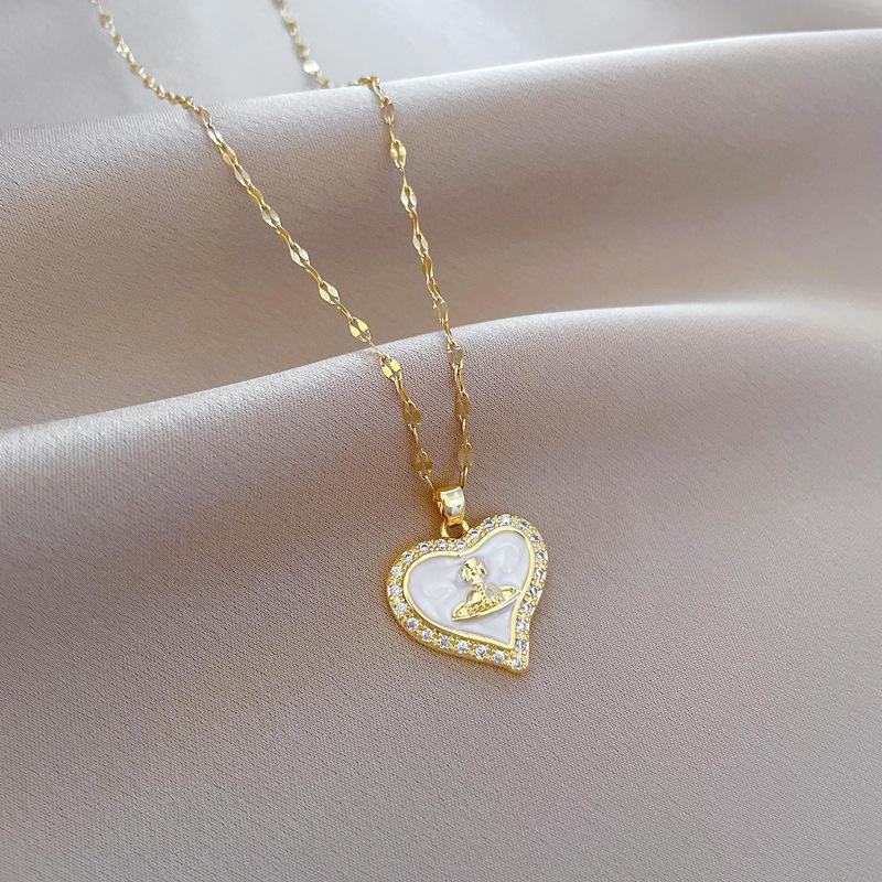 Crystal Kiss Heart Necklace 1 
