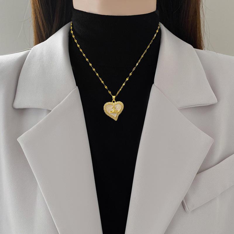 Crystal Kiss Heart Necklace 2 
