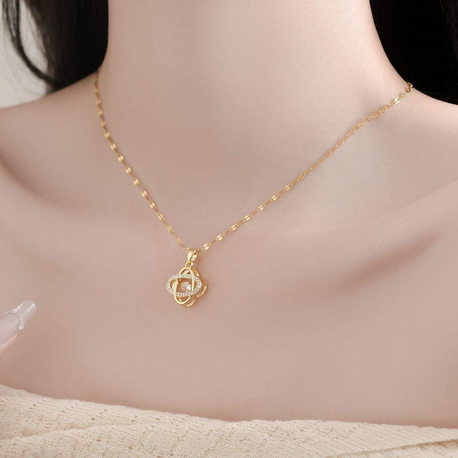 Crystal Loop of Love Necklace 1 
