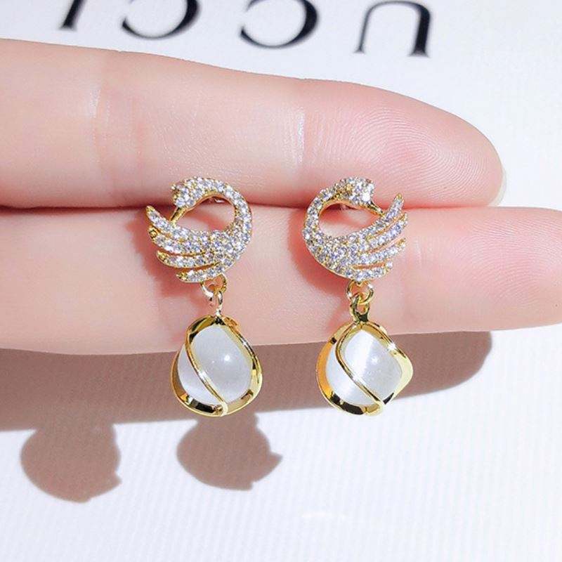 Crystal-Swan-Caged-Pearl-Earrings 2