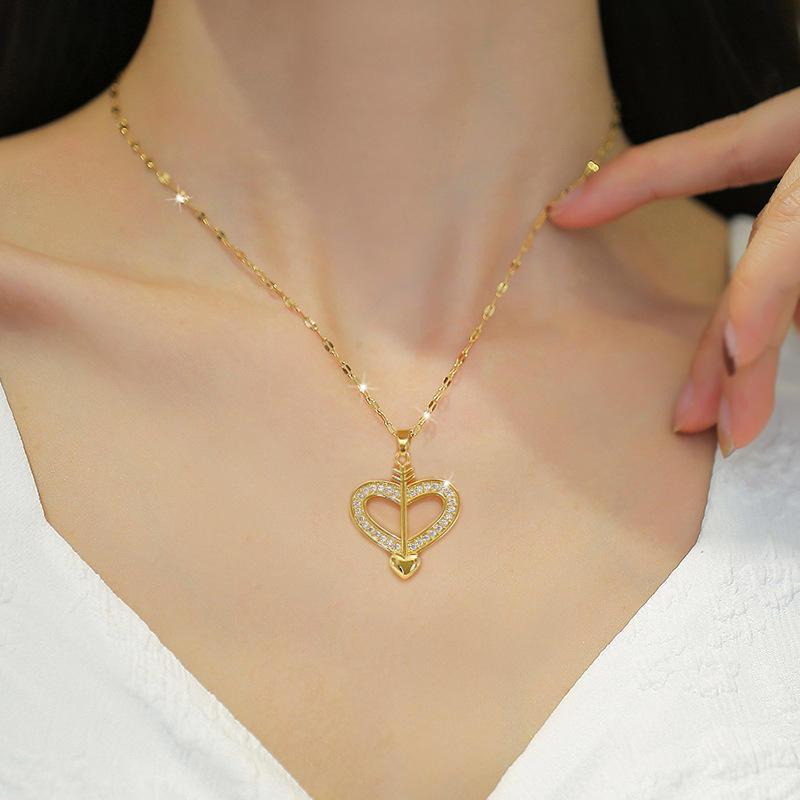 Cupid Heart Zircon Necklace 1 