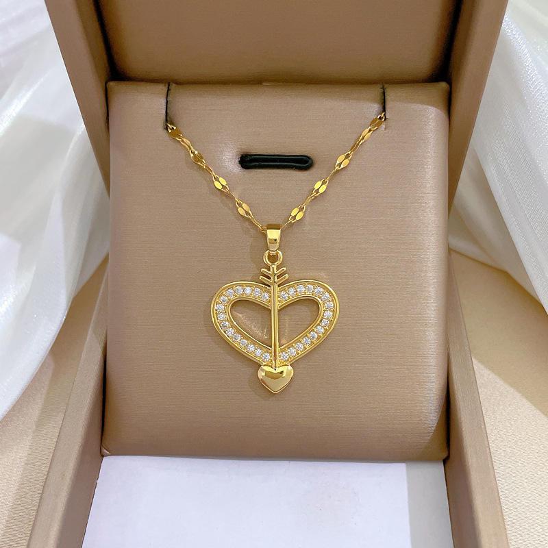 Cupid Heart Zircon Necklace 2 