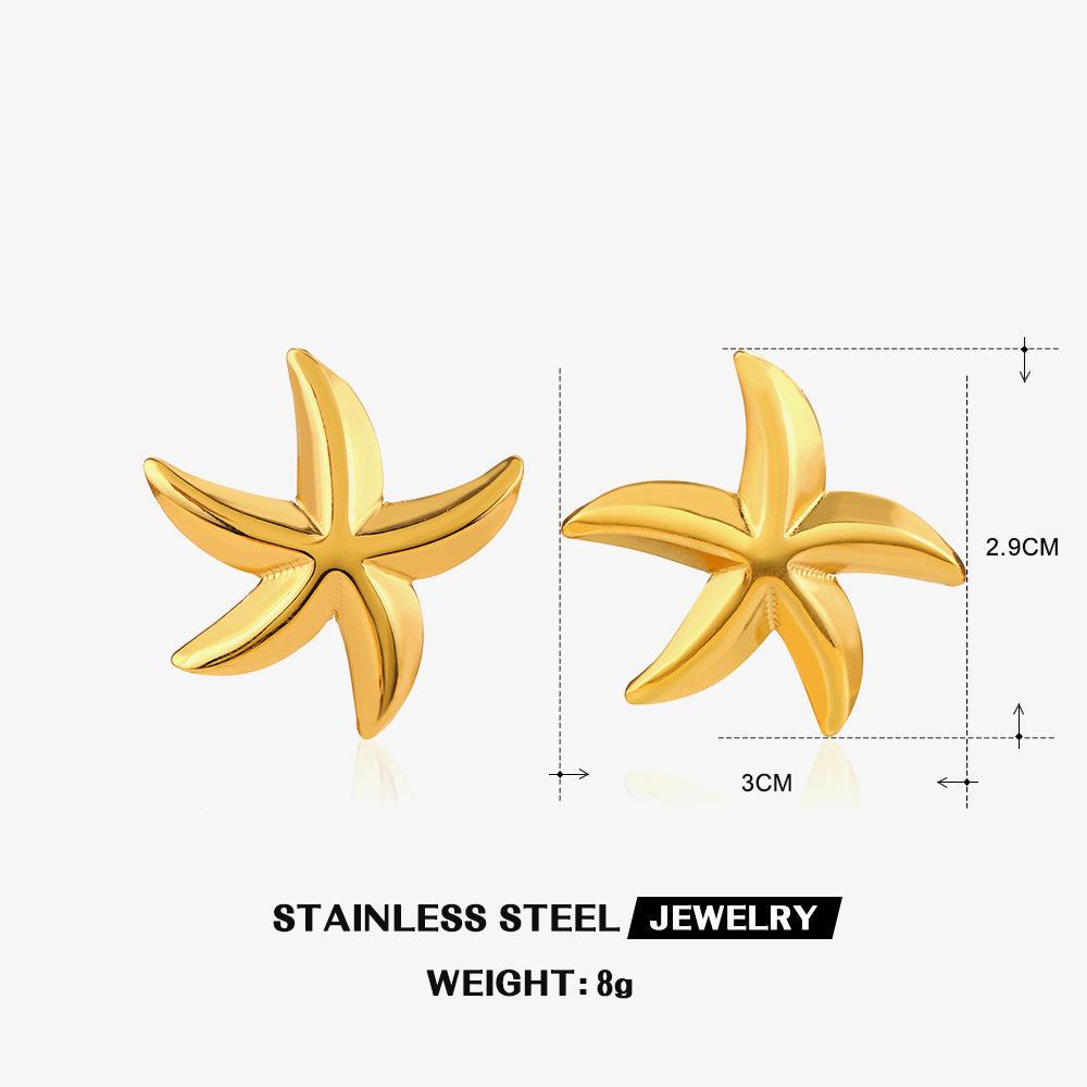 Dainty Starfish Stud Earrings