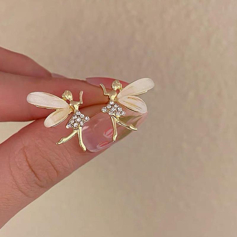 Dancing Angles Rhinestone Earrings
