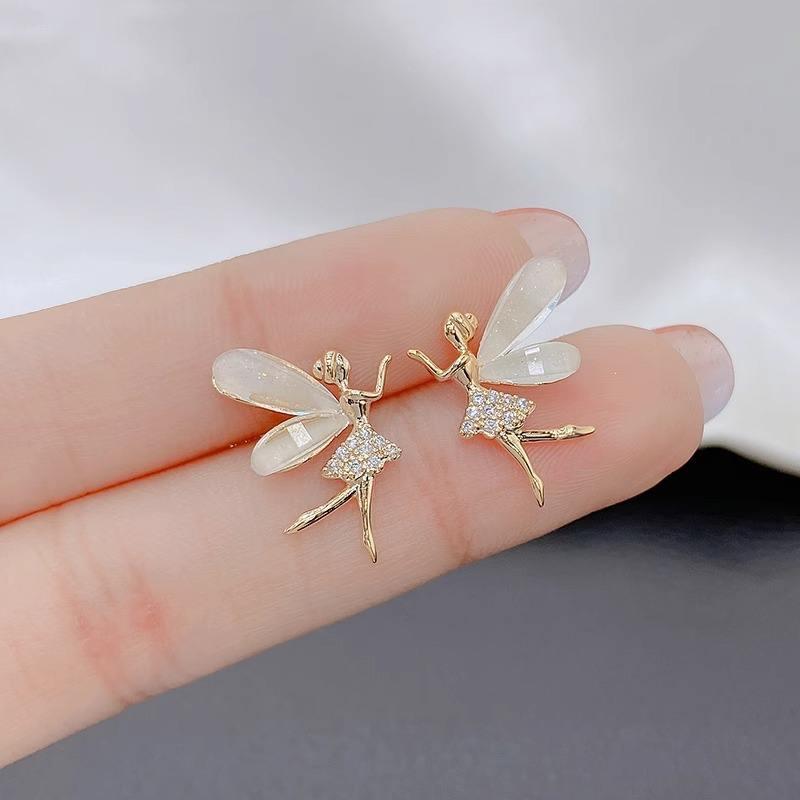 Dancing Angles Rhinestone Earrings