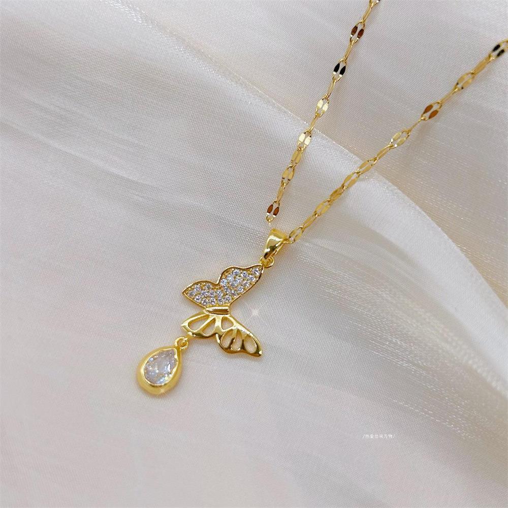 Dew Kissed Butterfly Necklace 1 