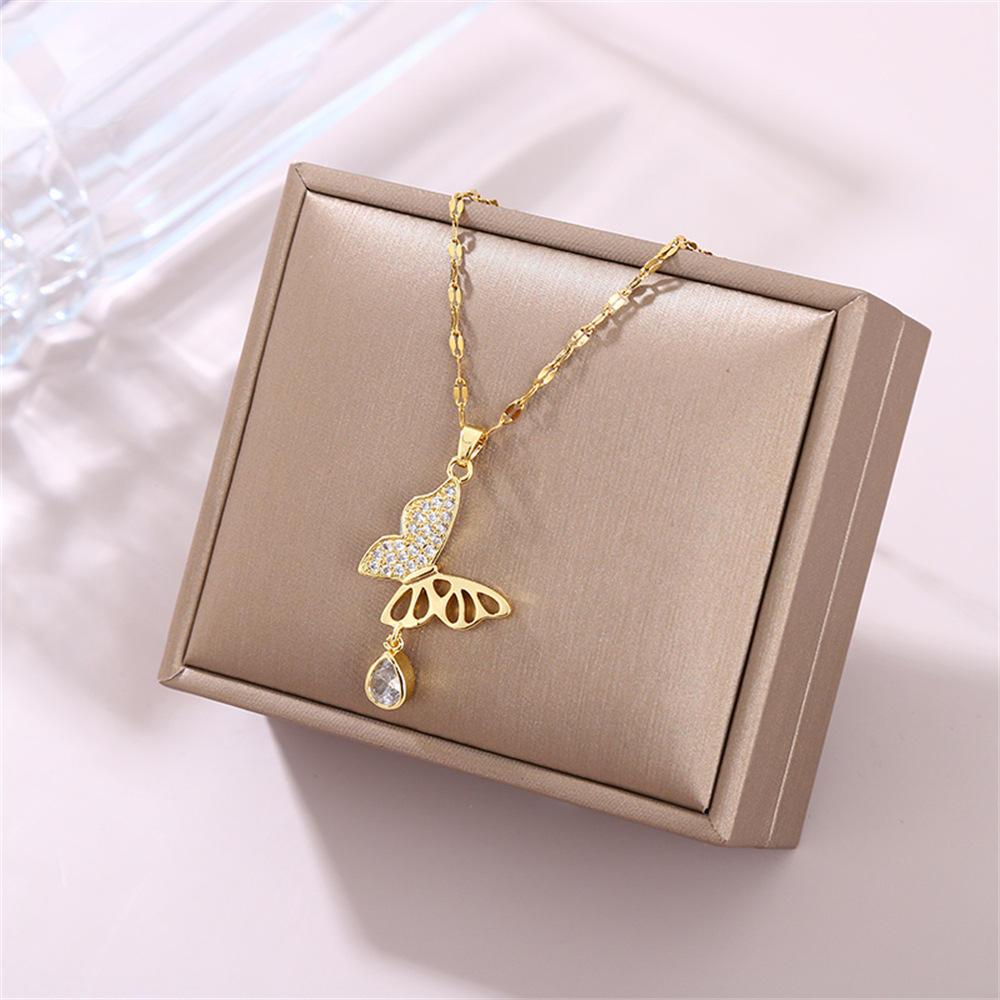 Dew Kissed Butterfly Necklace 2 