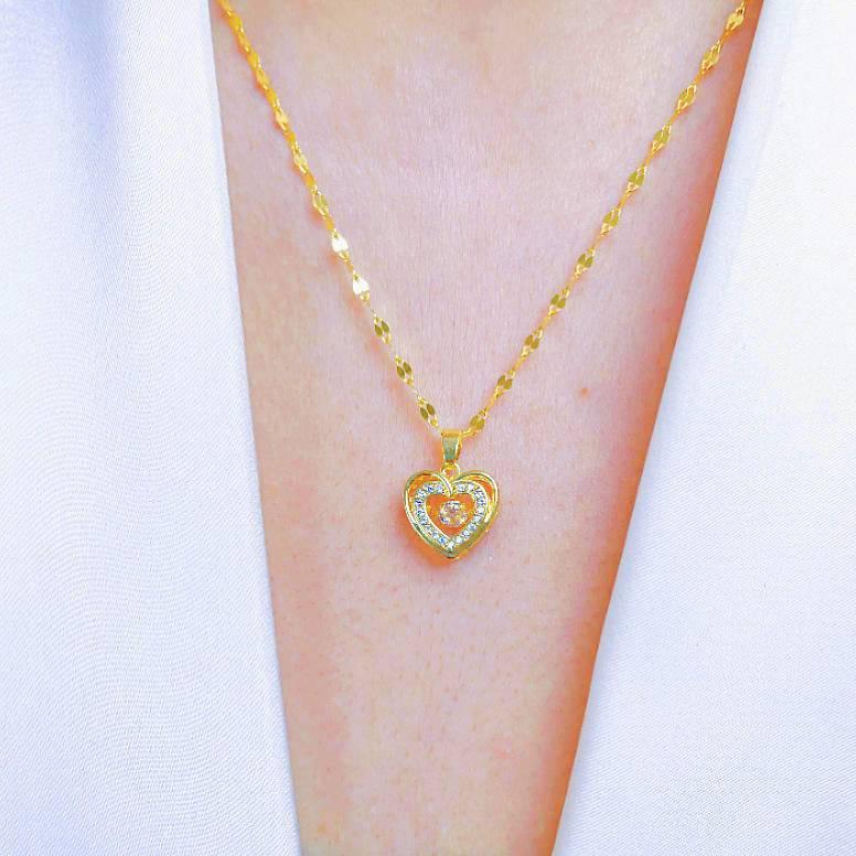 Double Heart Glow Necklace 2 