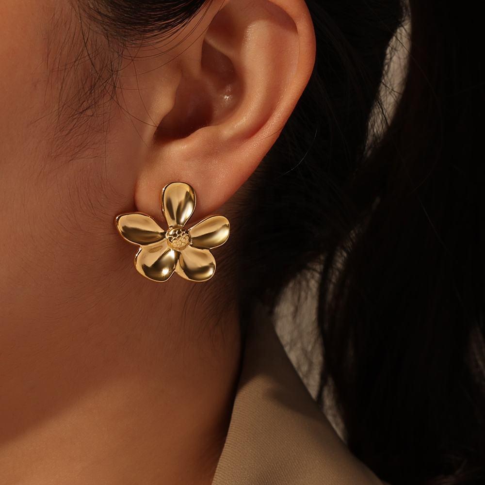 Elegant Blossom Gold Earrings