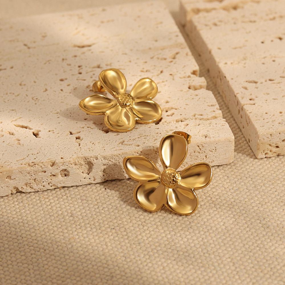 Elegant Blossom Gold Earrings