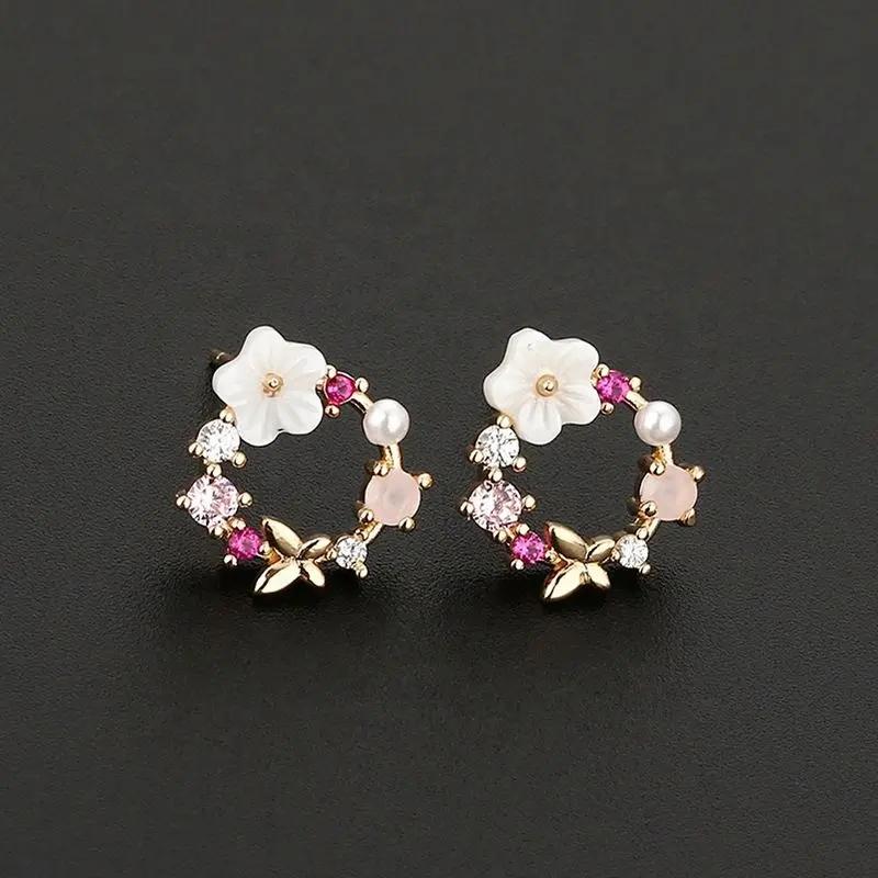 Fairy Wreath Zicron Pearl Earrings