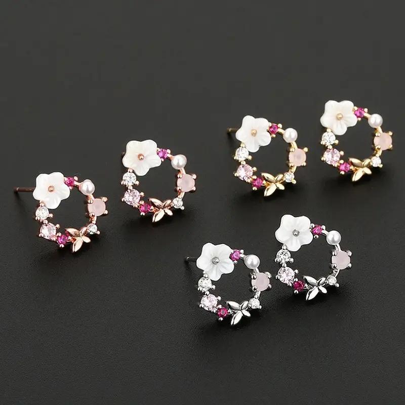 Fairy Wreath Zicron Pearl Earrings