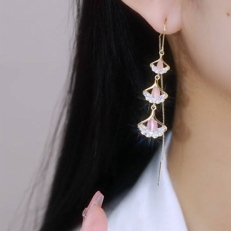 Fairytale-Pink-Tassel-Earrings 2