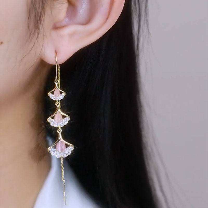 Fairytale-Pink-Tassel-Earrings 3