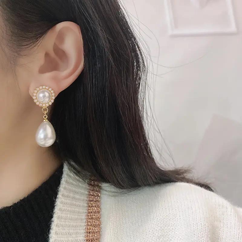French Tassel Pearl Drop Earrings