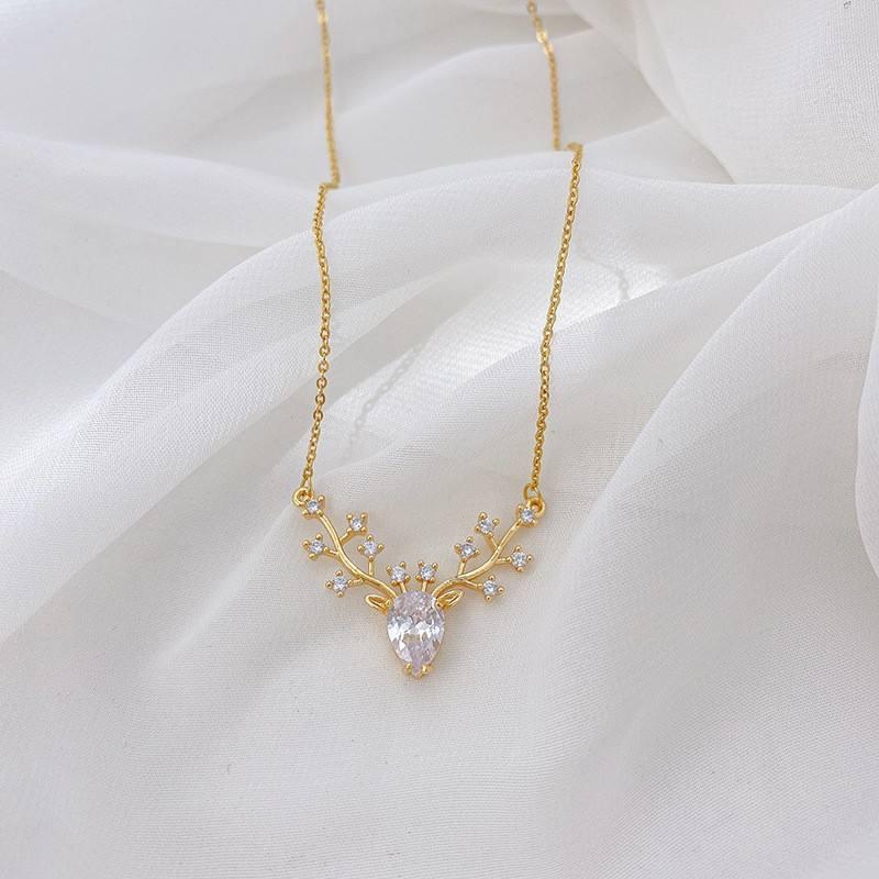 Frosted Antlers Charm Necklace 2 