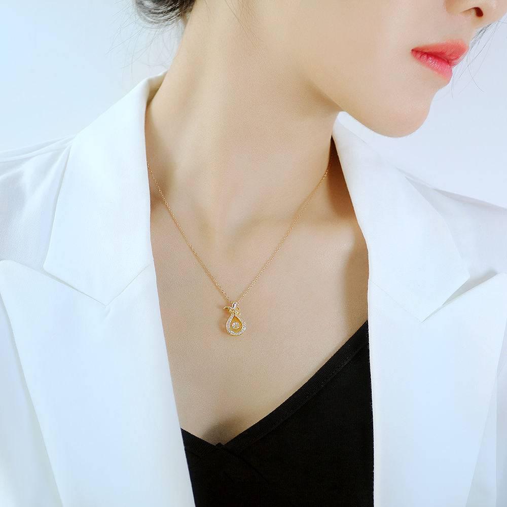 Glimmer Bow Dewdrop Necklace 2 
