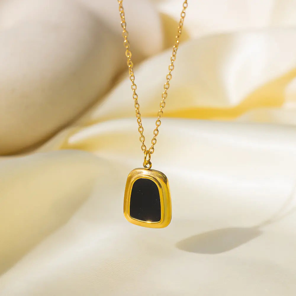 Gold and Black Enamel Combo Set