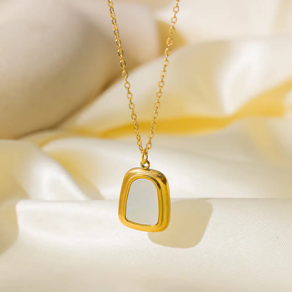 Gold and White Enamel Combo Set