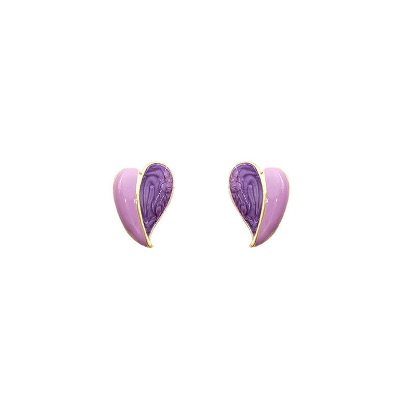 Gold-and-Purple-Heart-Earrings 3