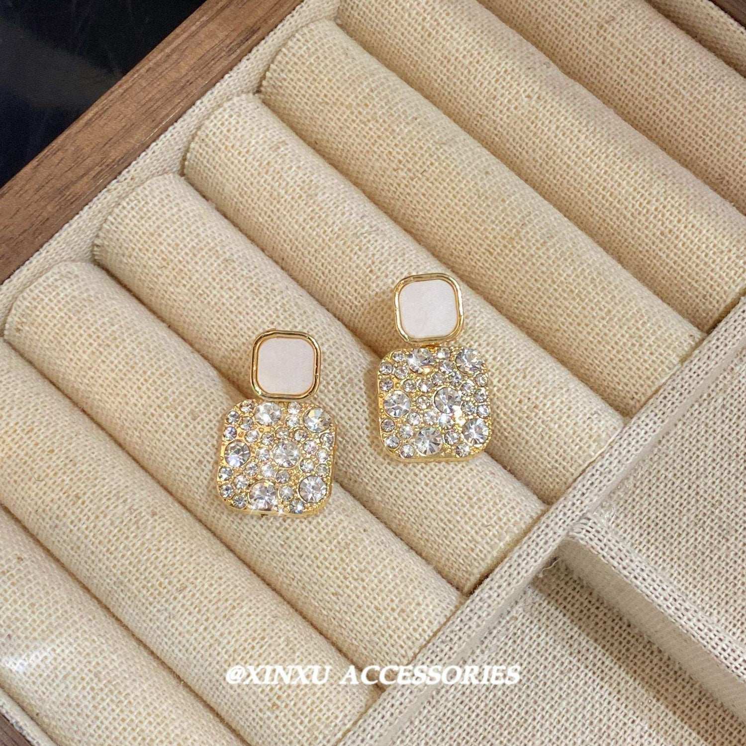 Golden-Crystal-Party-Earrings 1