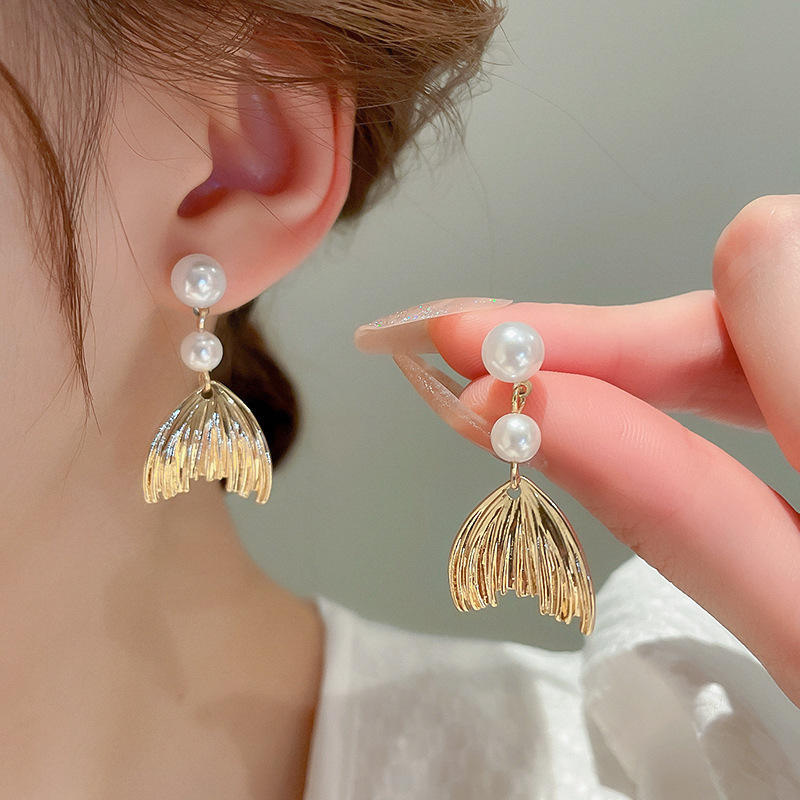 Golden-Fishtail-Dangle-Earrings 2
