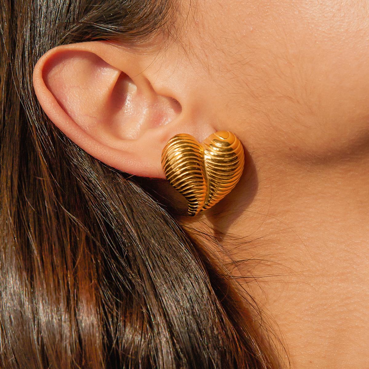 Golden Heart Harmony Earrings
