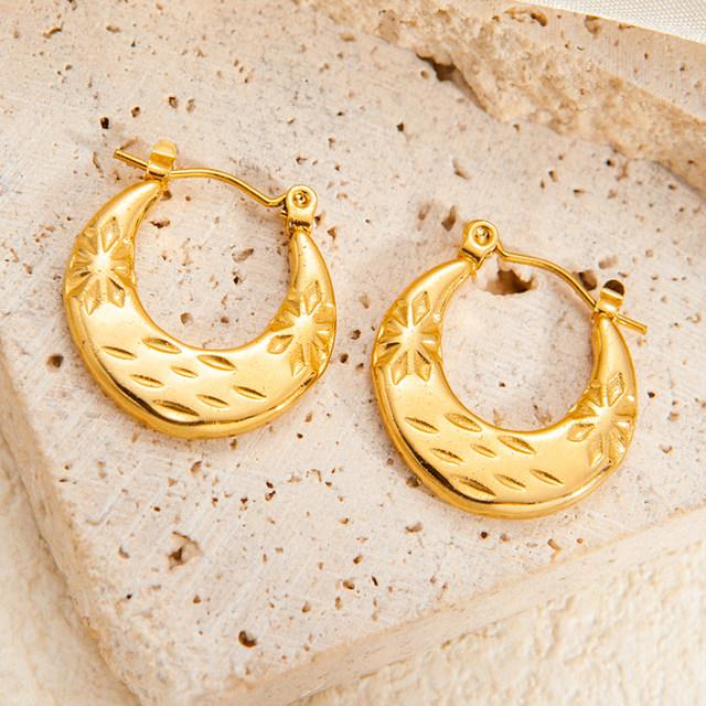 Golden Sun Hoop Earrings