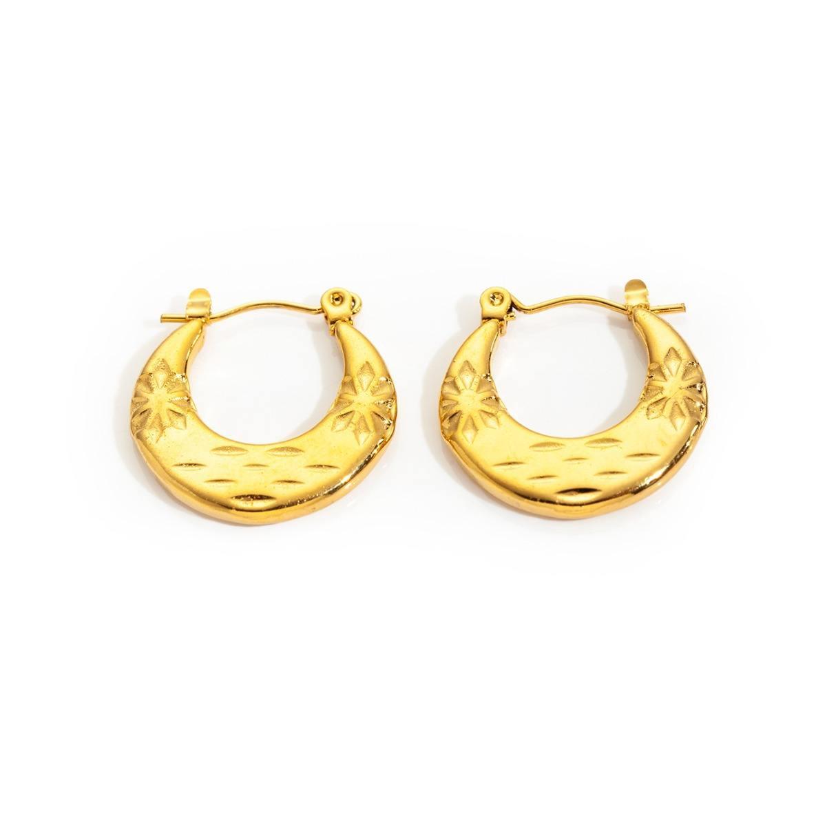 Golden Sun Hoop Earrings
