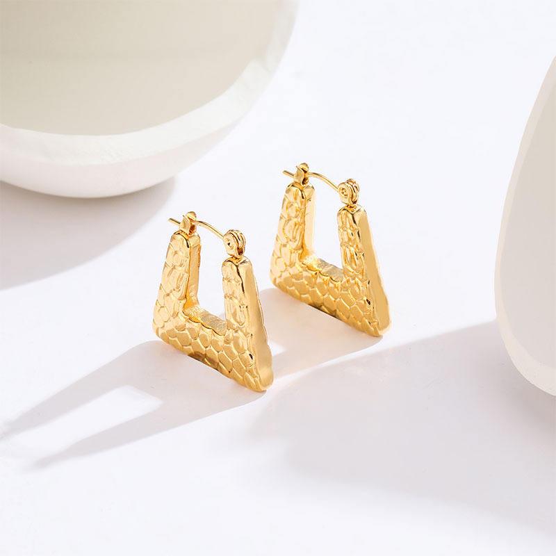 Golden Triad Statement Hoop Earrings