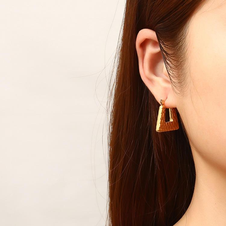 Golden Triad Statement Hoop Earrings
