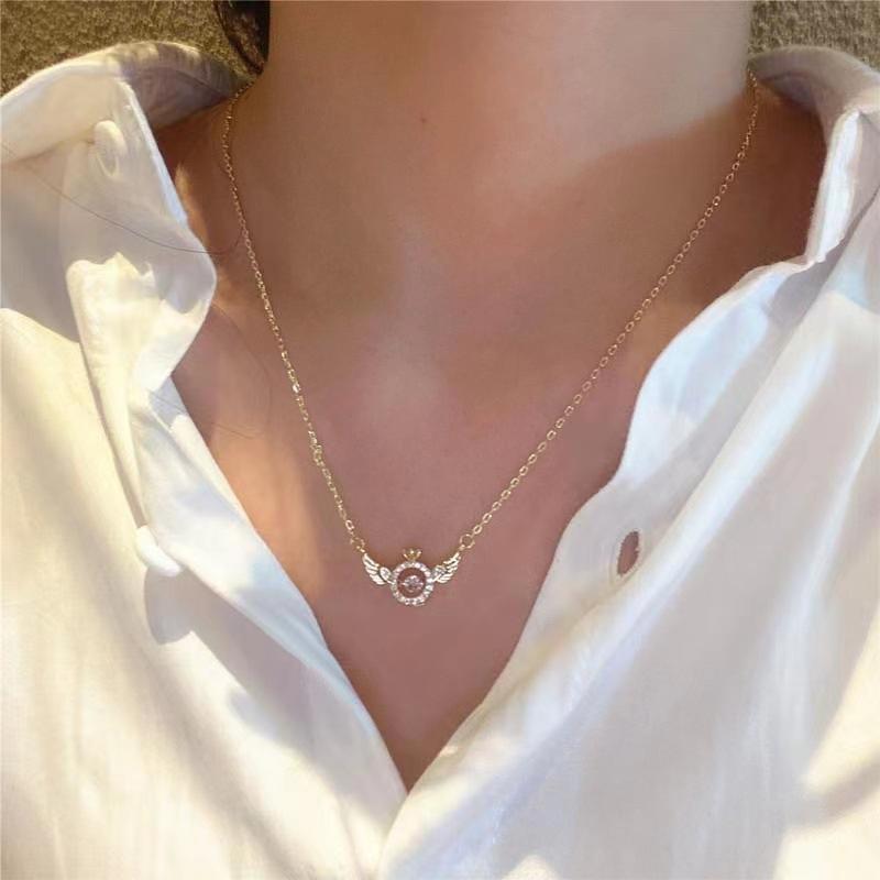 Halo Wings Crystal Necklace 1 