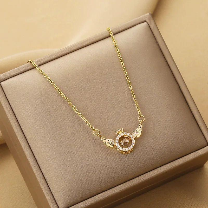 Halo Wings Crystal Necklace 2 