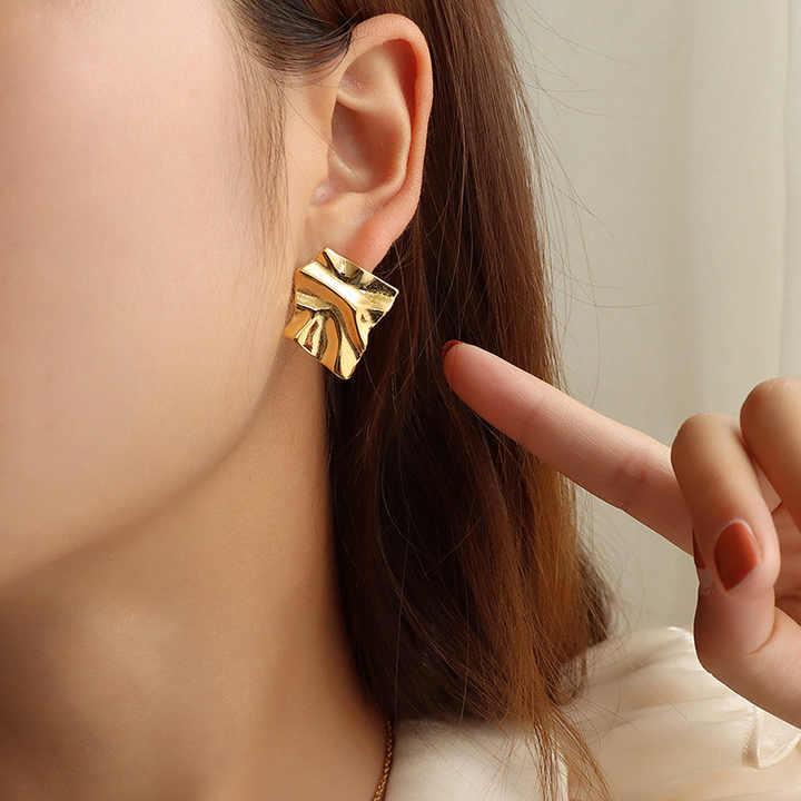 Irregular Gold Statement Earrings