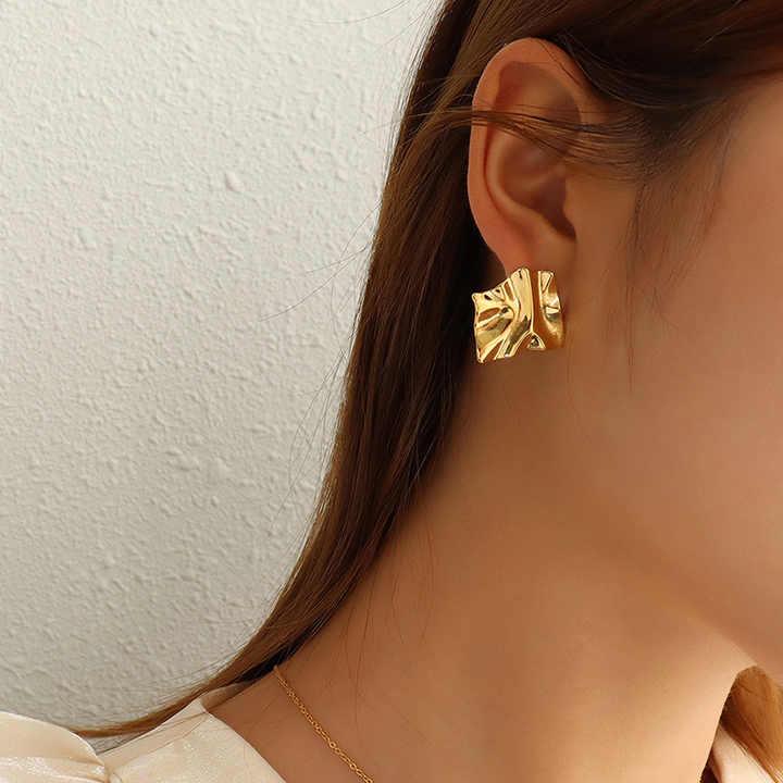 Irregular Gold Statement Earrings