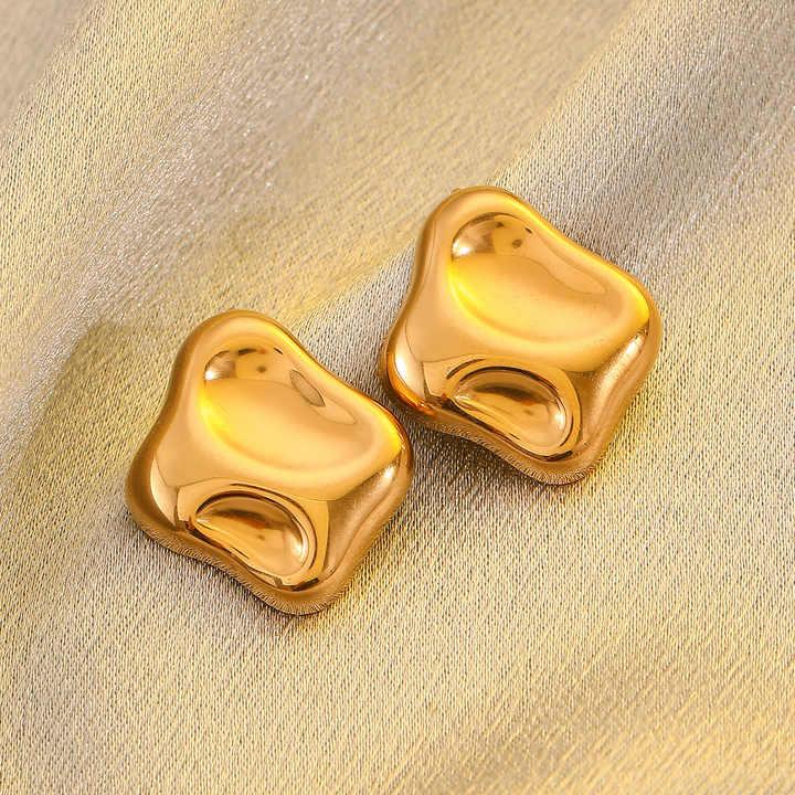 Irregular Square Stud Earrings