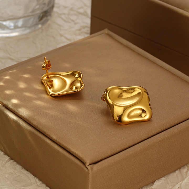 Irregular Square Stud Earrings